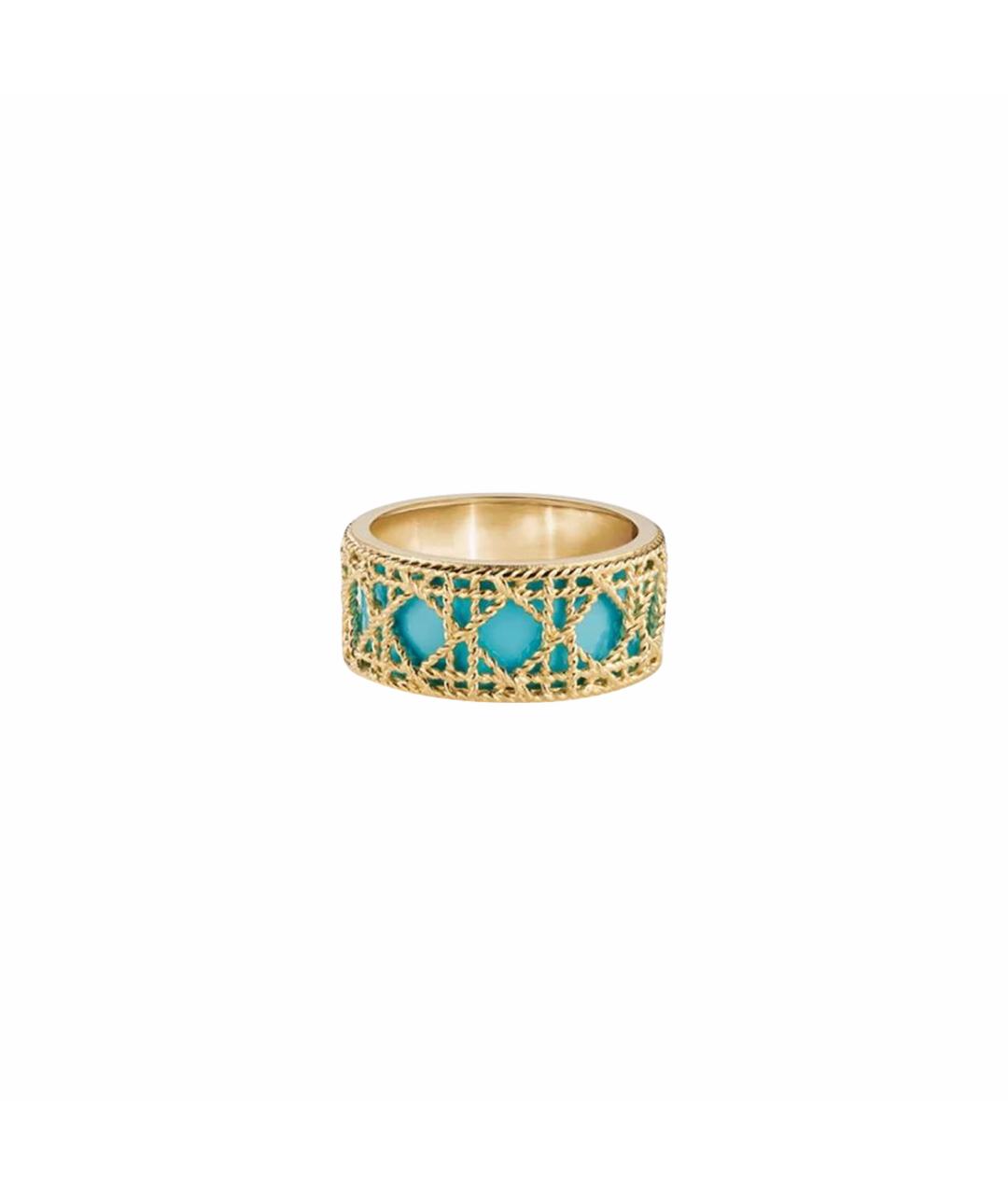 CHRISTIAN DIOR Бирюзовое кольцо из желтого золота, фото 1