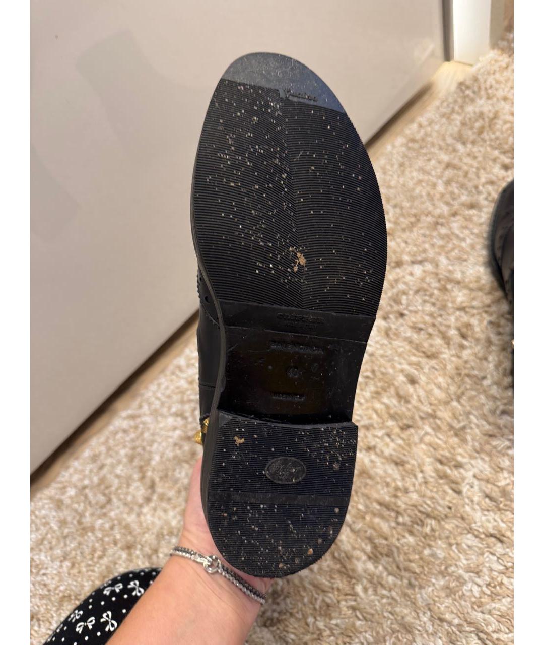 BALENCIAGA Черные кожаные полусапоги, фото 8