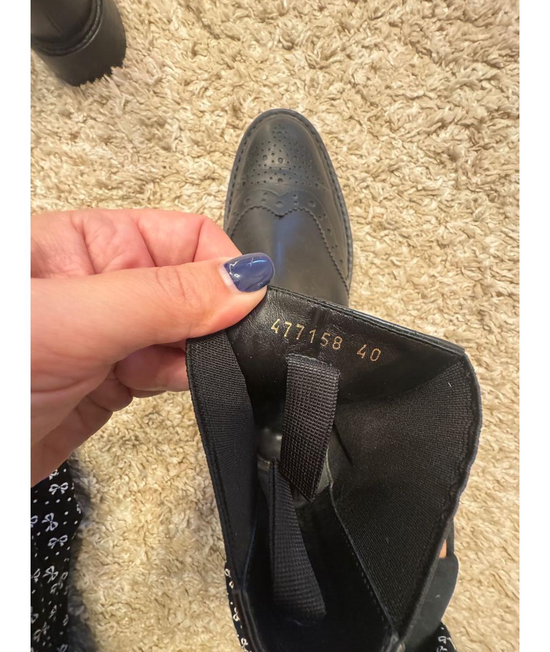 BALENCIAGA Черные кожаные полусапоги, фото 5