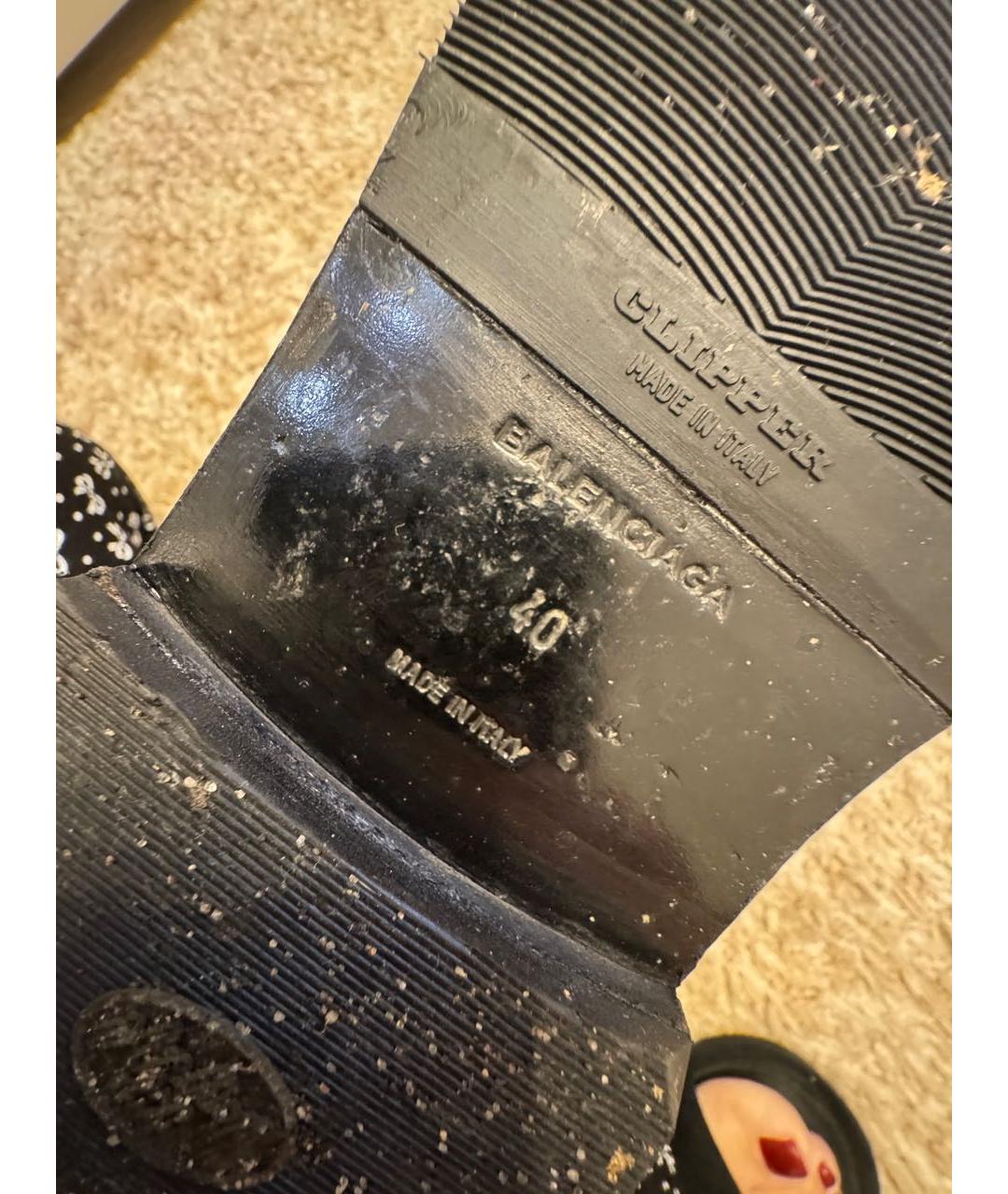 BALENCIAGA Черные кожаные полусапоги, фото 6