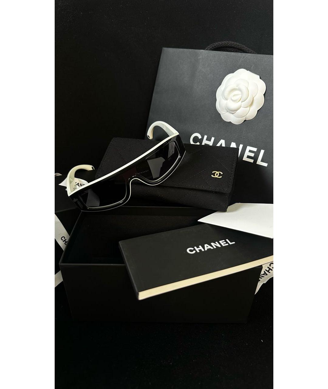 CHANEL Черные пластиковые солнцезащитные очки, фото 5
