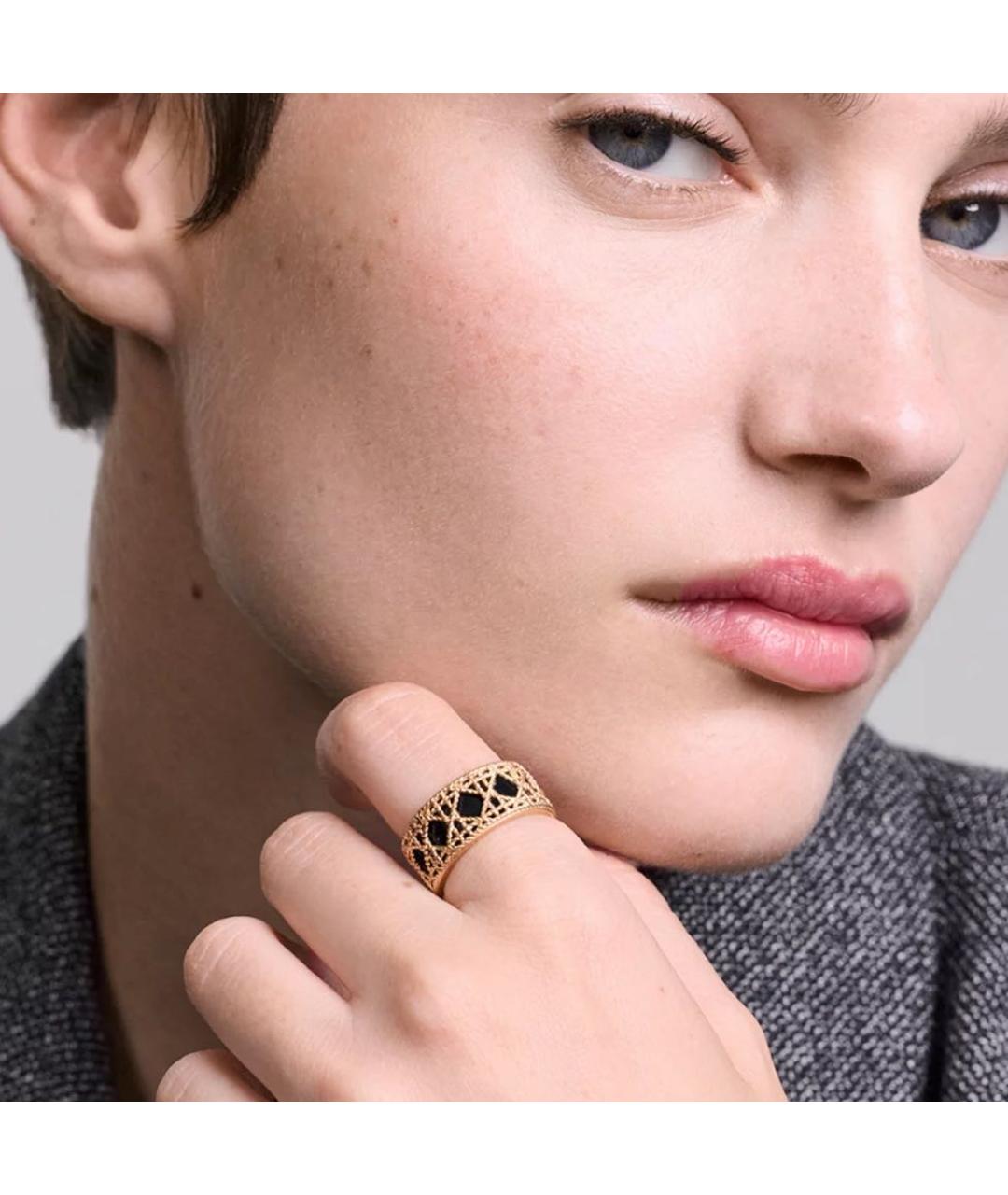 CHRISTIAN DIOR Черное кольцо из желтого золота, фото 2
