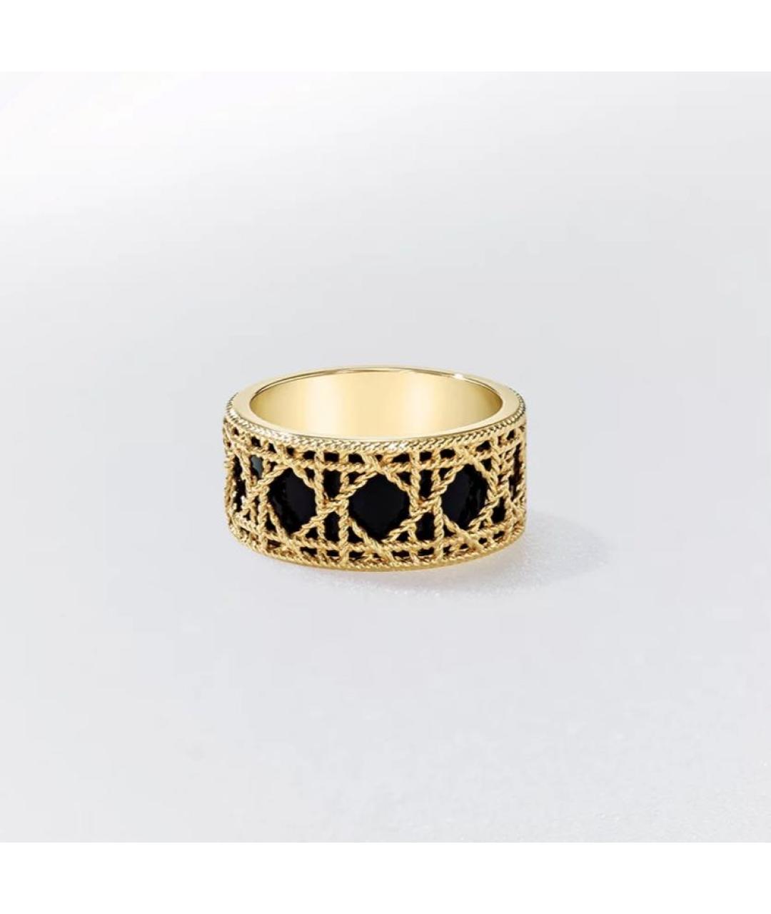 CHRISTIAN DIOR Черное кольцо из желтого золота, фото 4