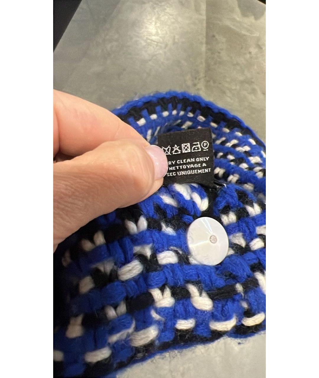CHANEL Синяя кашемировая шапка, фото 5
