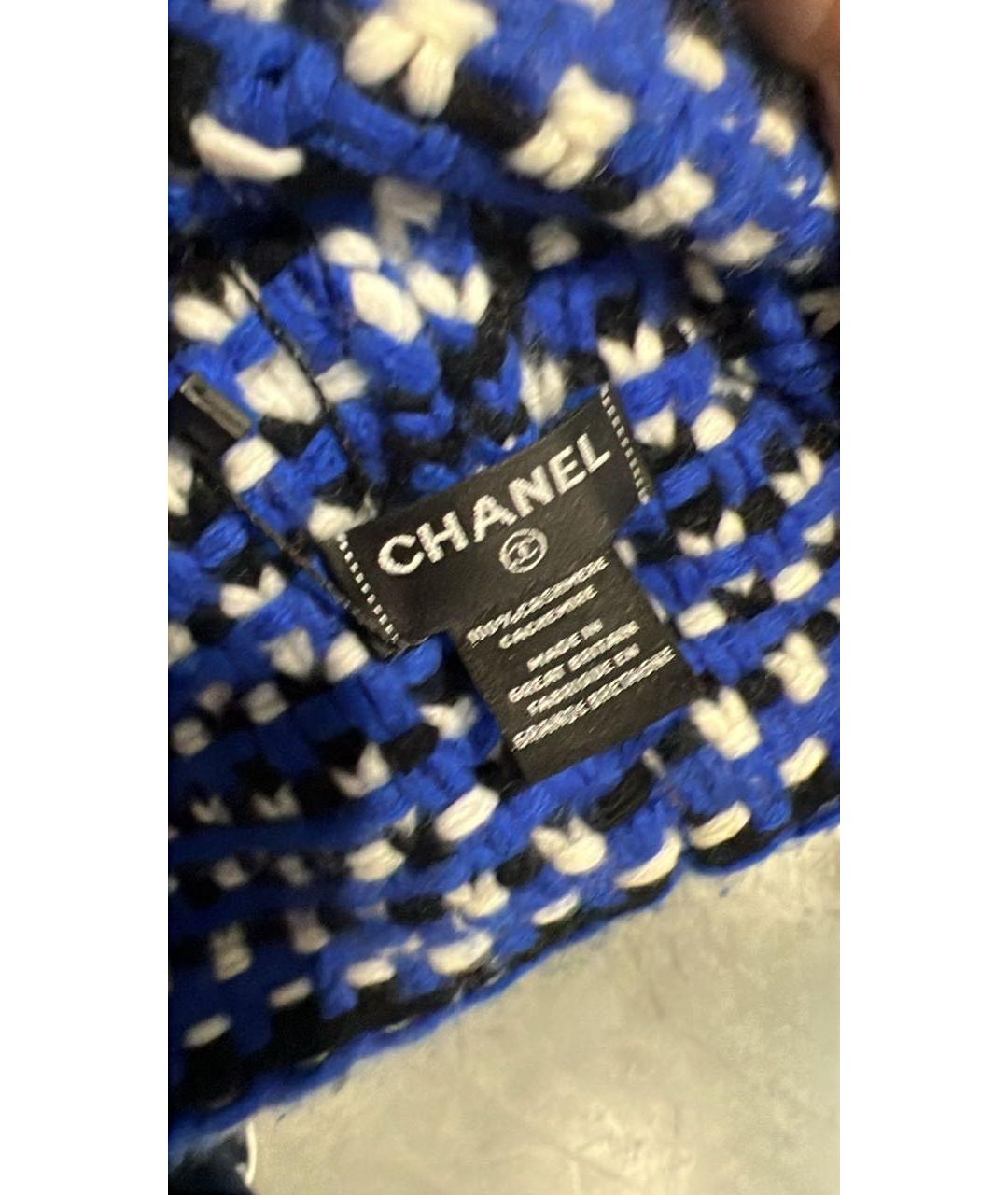 CHANEL Синяя кашемировая шапка, фото 4