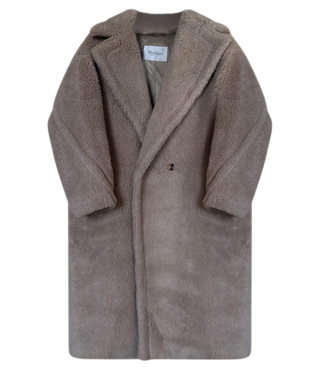 MAX MARA Бежевая шерстяная шуба, фото 1