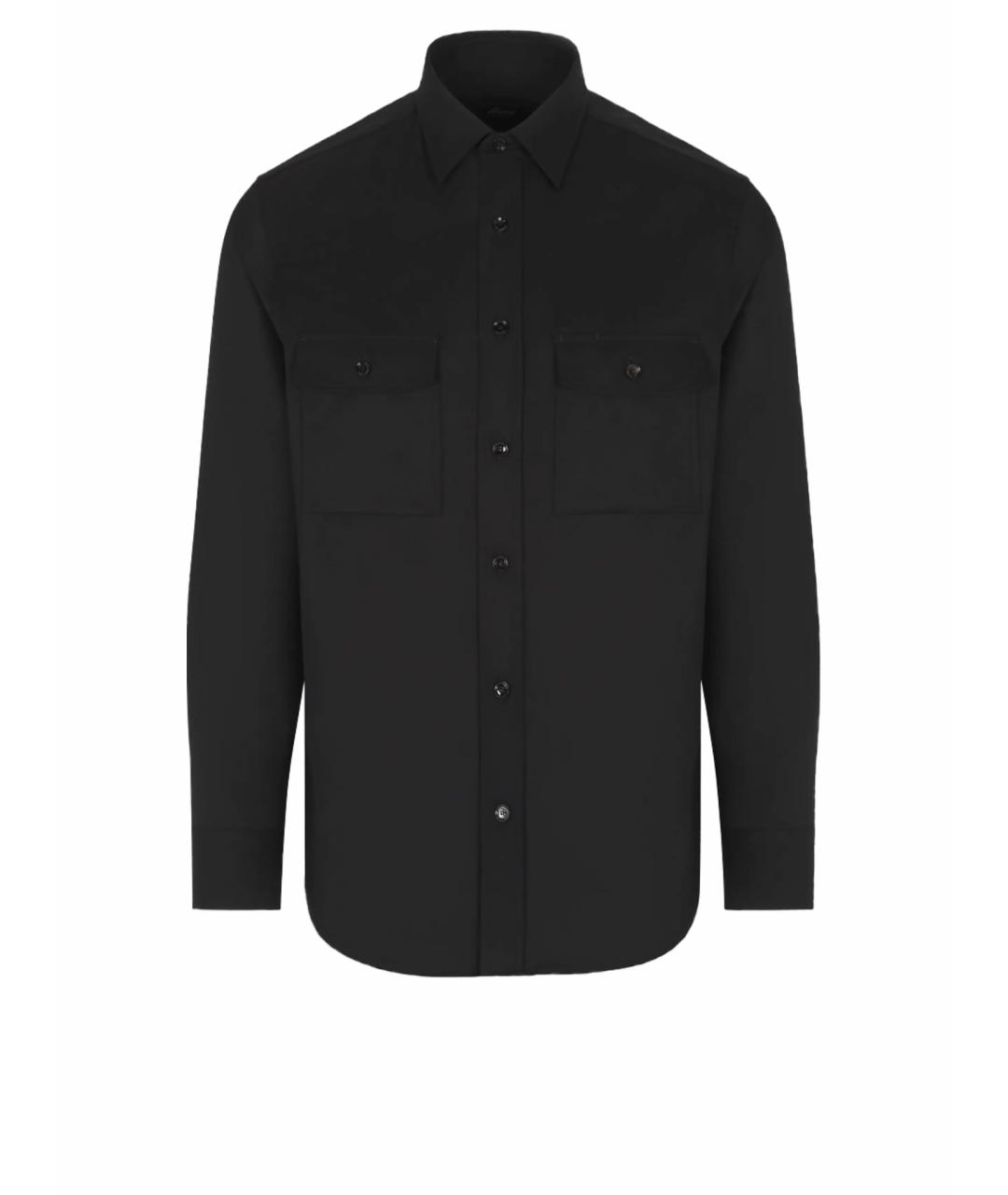 BRIONI Черная шерстяная кэжуал рубашка, фото 1