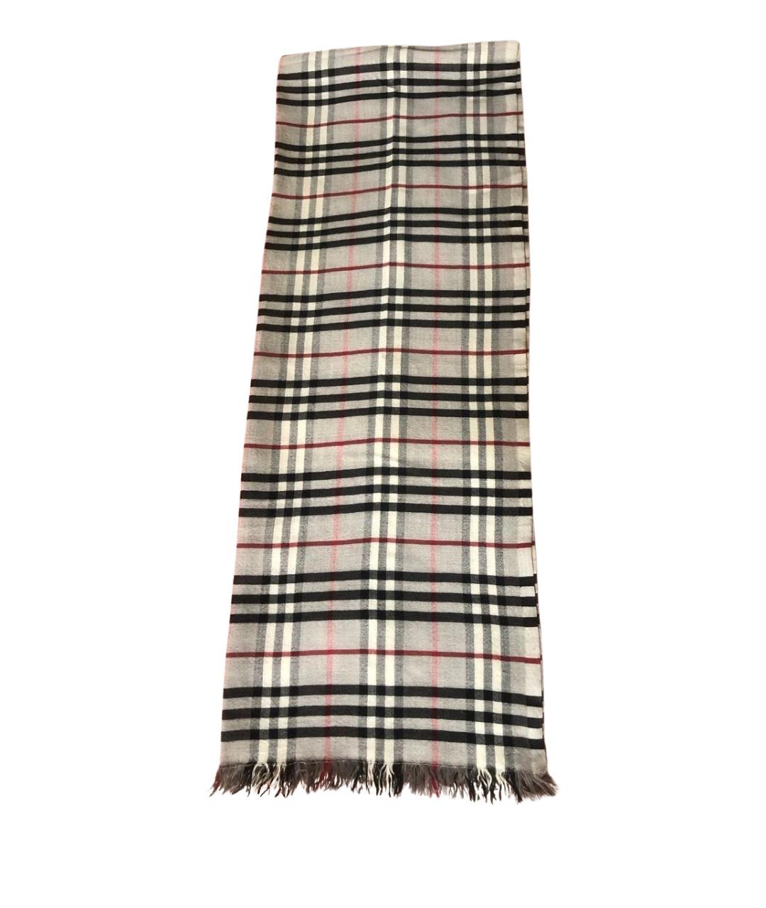 BURBERRY Серый шарф, фото 1