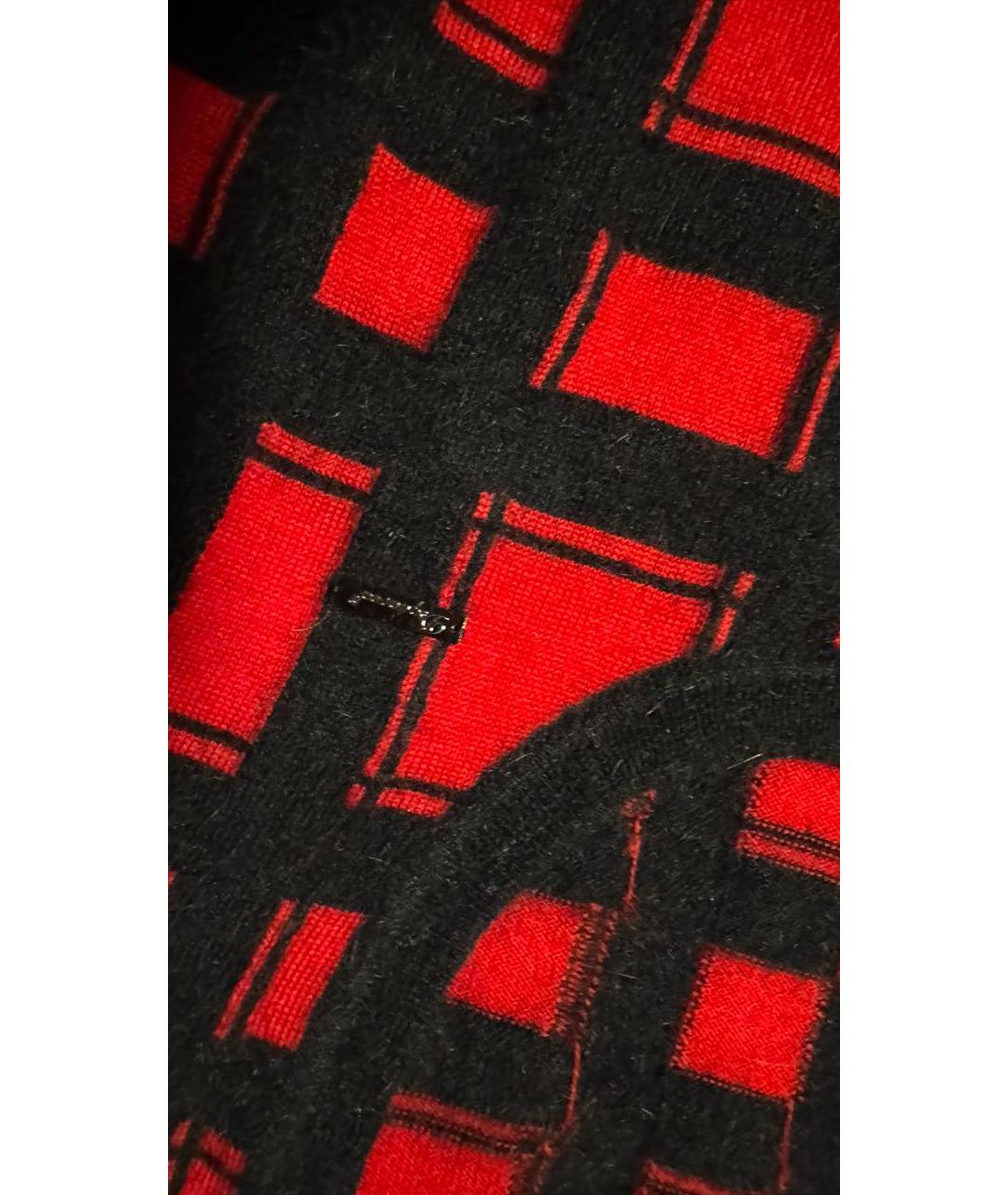 DSQUARED2 Красное шерстяное повседневное платье, фото 4