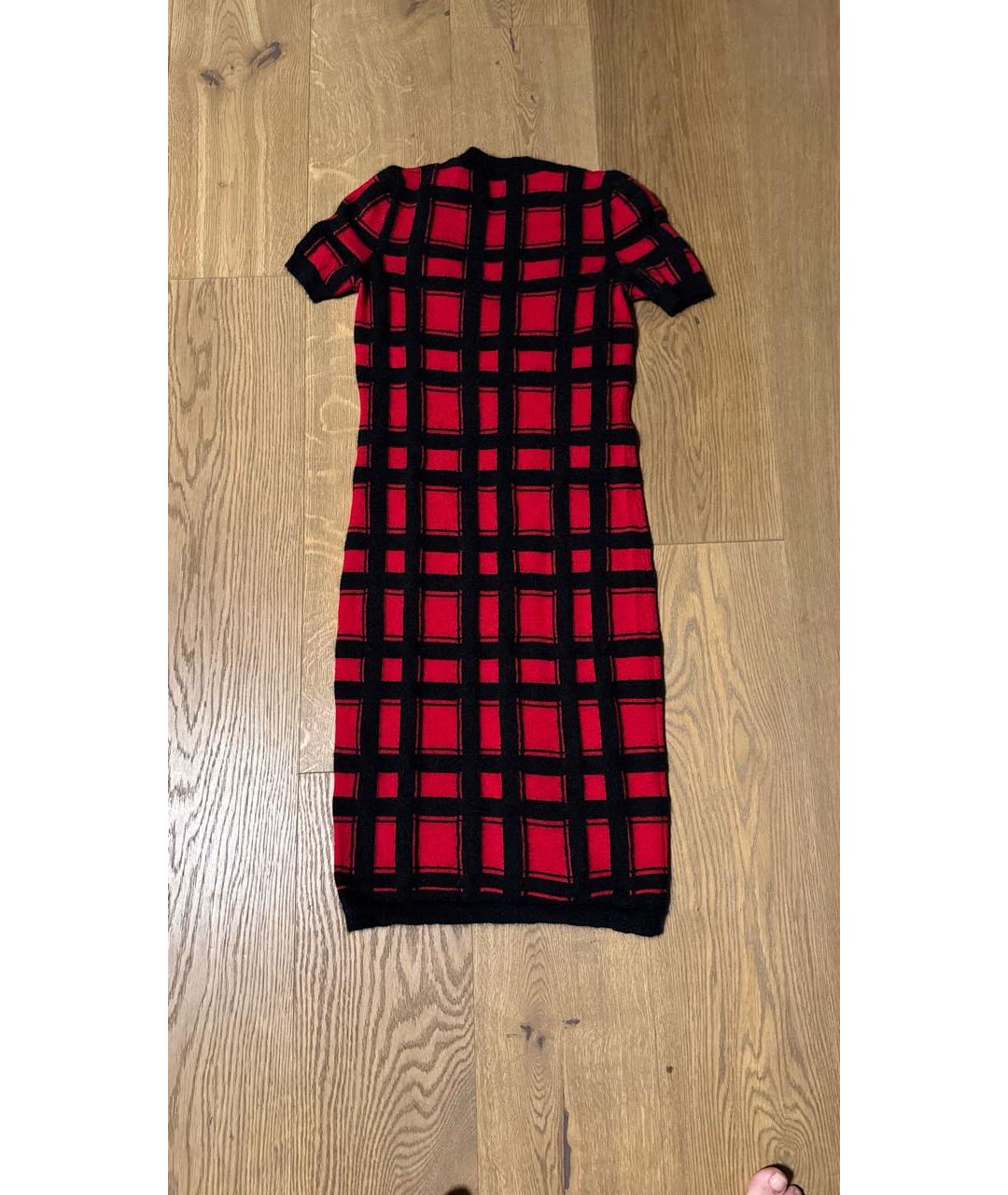 DSQUARED2 Красное шерстяное повседневное платье, фото 3