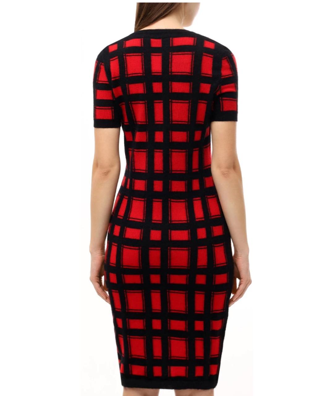 DSQUARED2 Красное шерстяное повседневное платье, фото 6