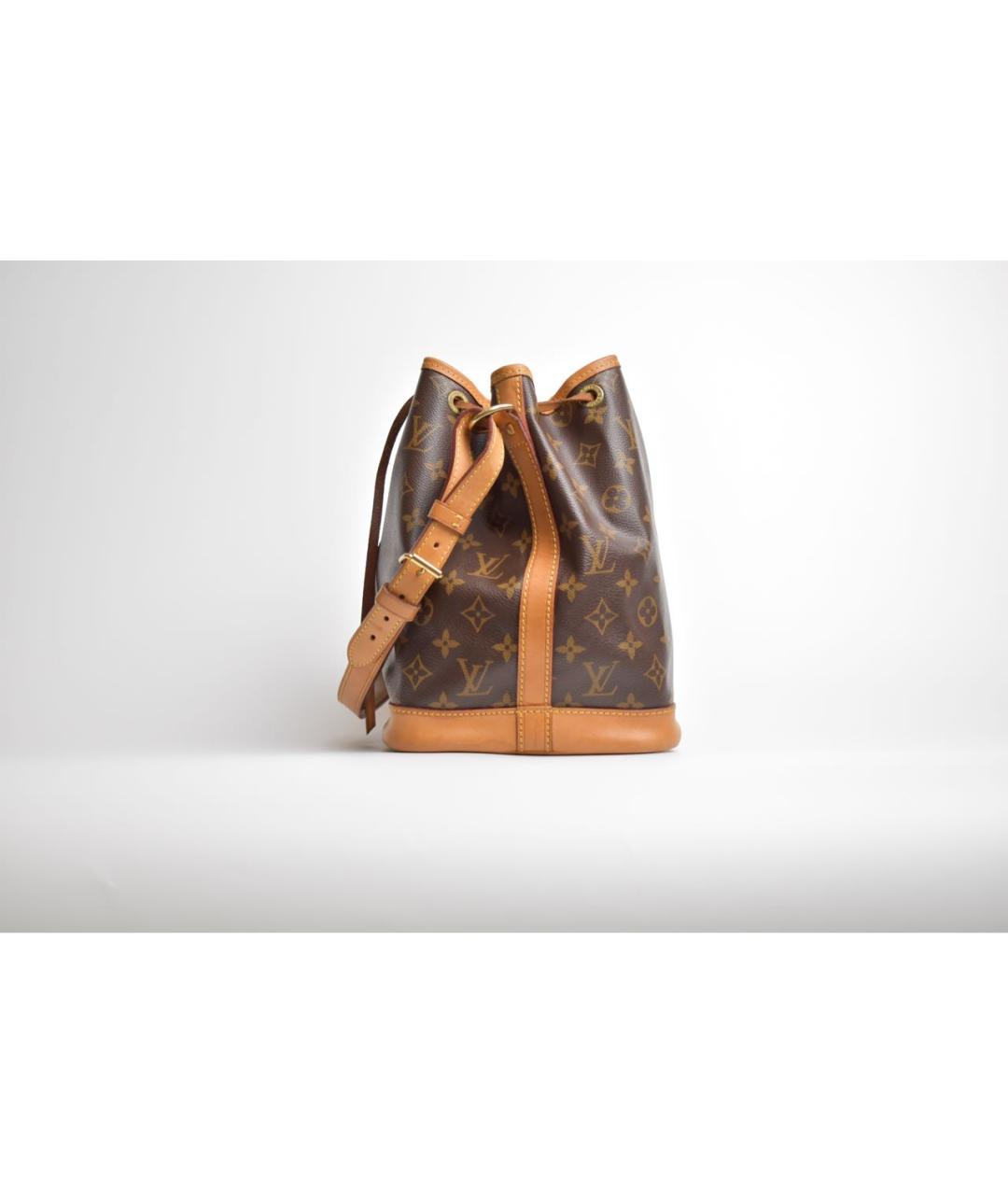 LOUIS VUITTON Коричневая кожаная сумка через плечо, фото 6