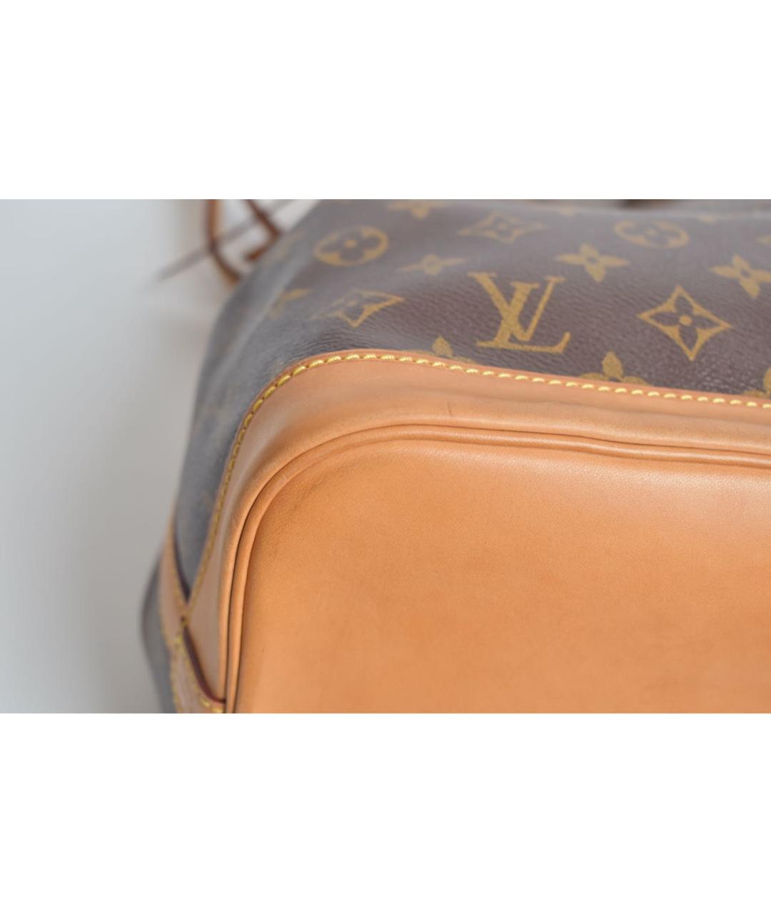 LOUIS VUITTON Коричневая кожаная сумка через плечо, фото 7