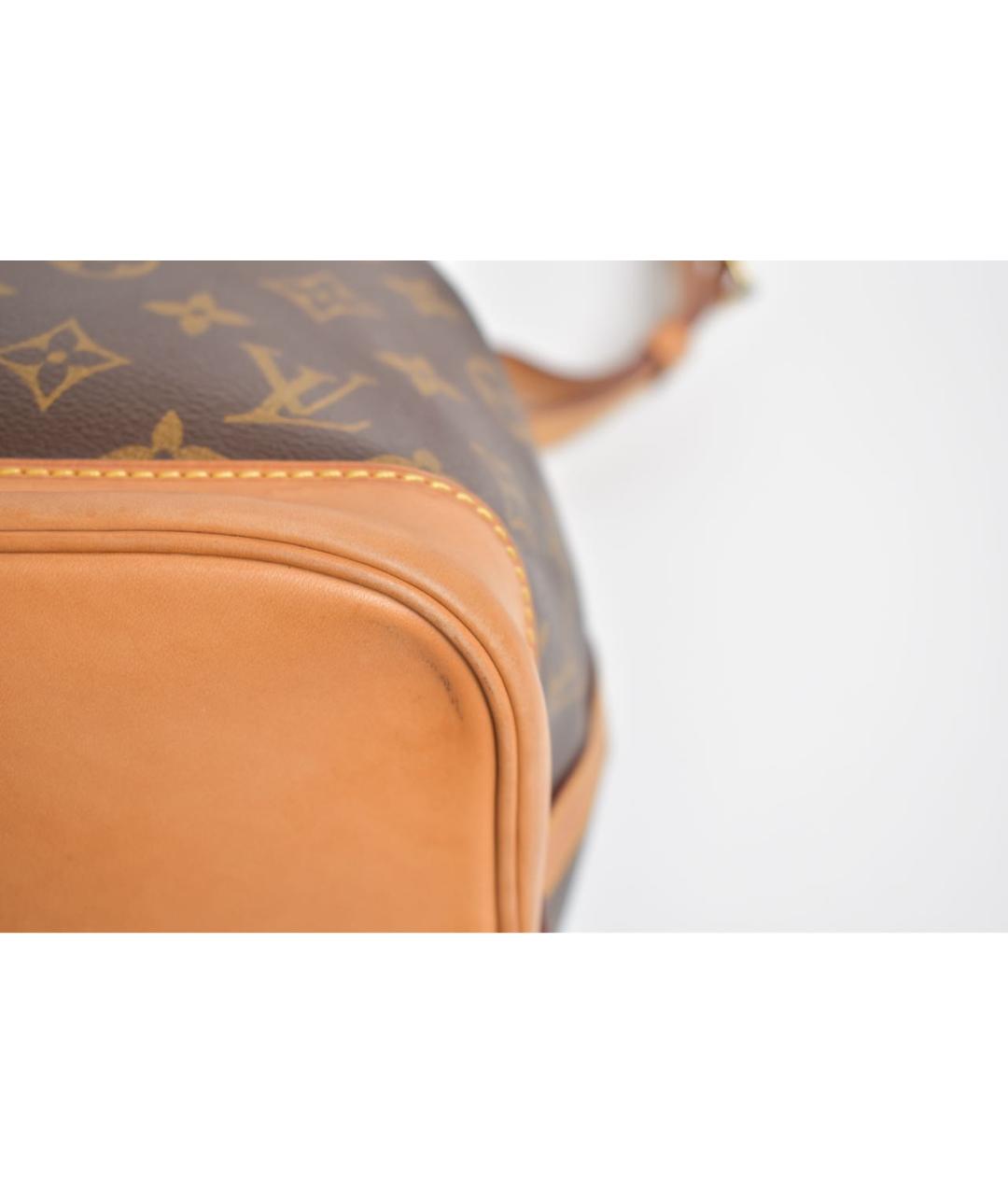 LOUIS VUITTON Коричневая кожаная сумка через плечо, фото 8