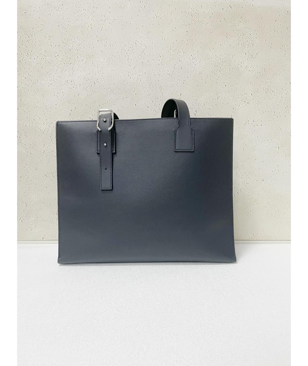 LOEWE Черная кожаная сумка с короткими ручками, фото 2