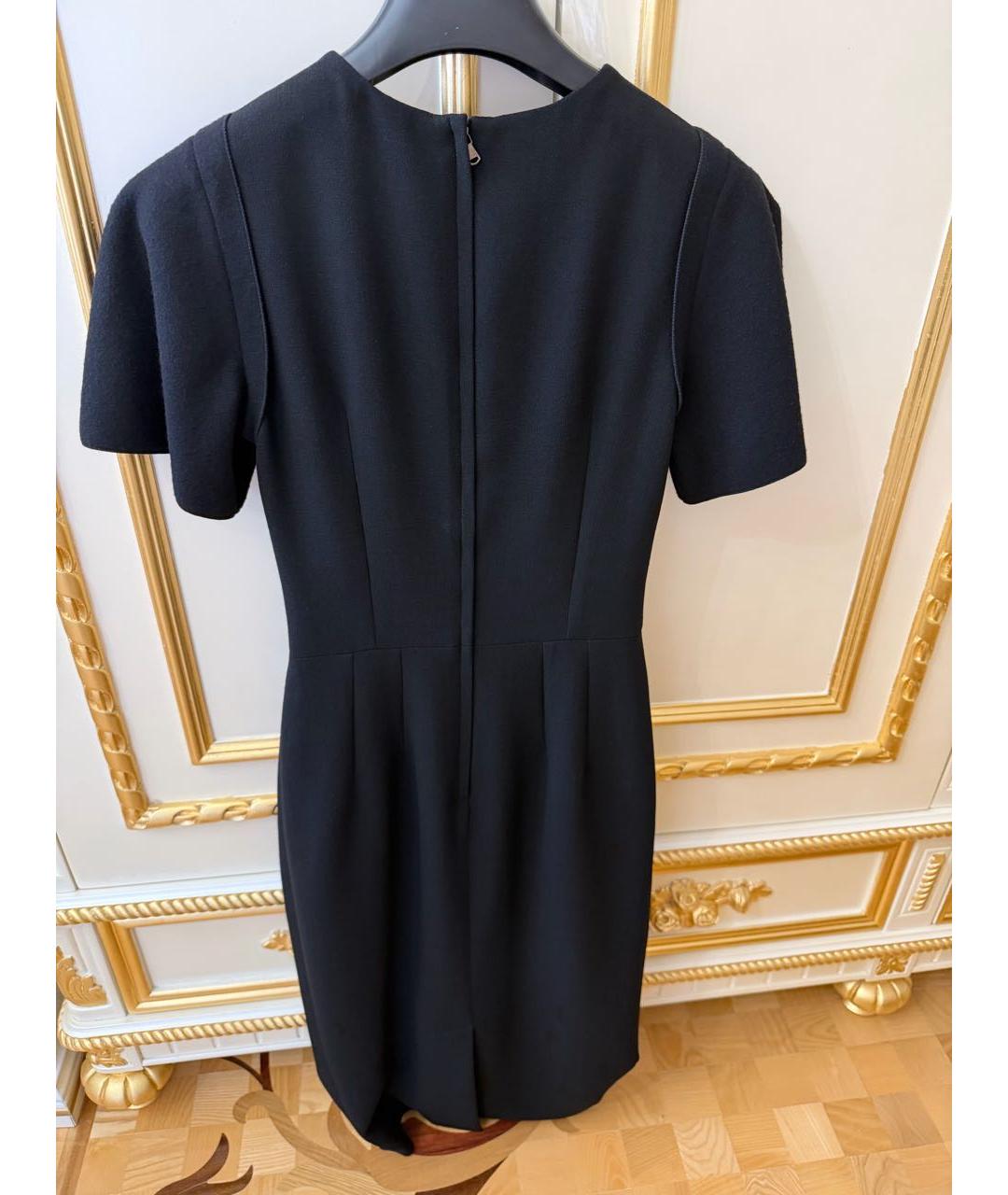 DOLCE&GABBANA Черное шерстяное коктейльное платье, фото 5
