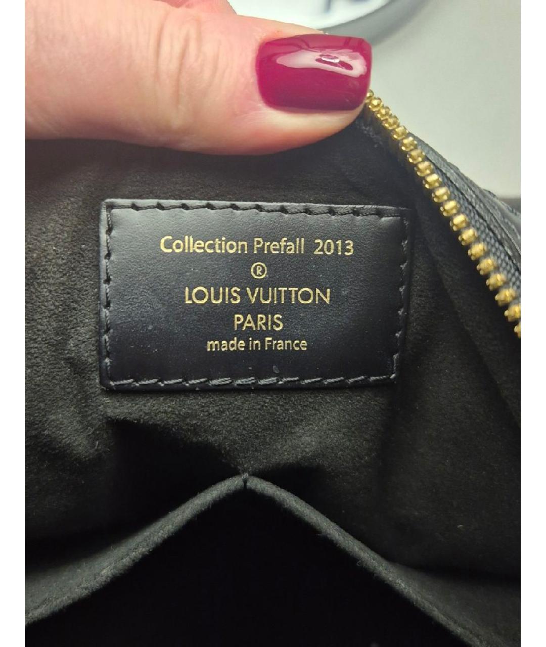 LOUIS VUITTON Коричневая кожаная сумка с короткими ручками, фото 5