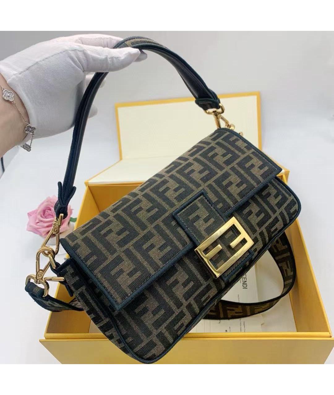 FENDI Тканевая сумка через плечо, фото 2