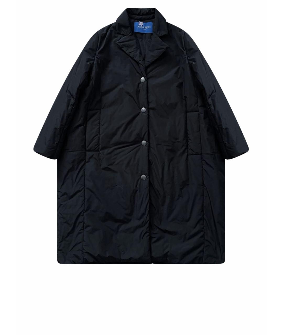 NINA RICCI Черный полиэстеровый пуховик, фото 1