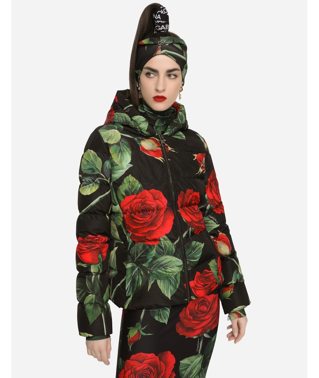 DOLCE&GABBANA Черный пуховик, фото 5