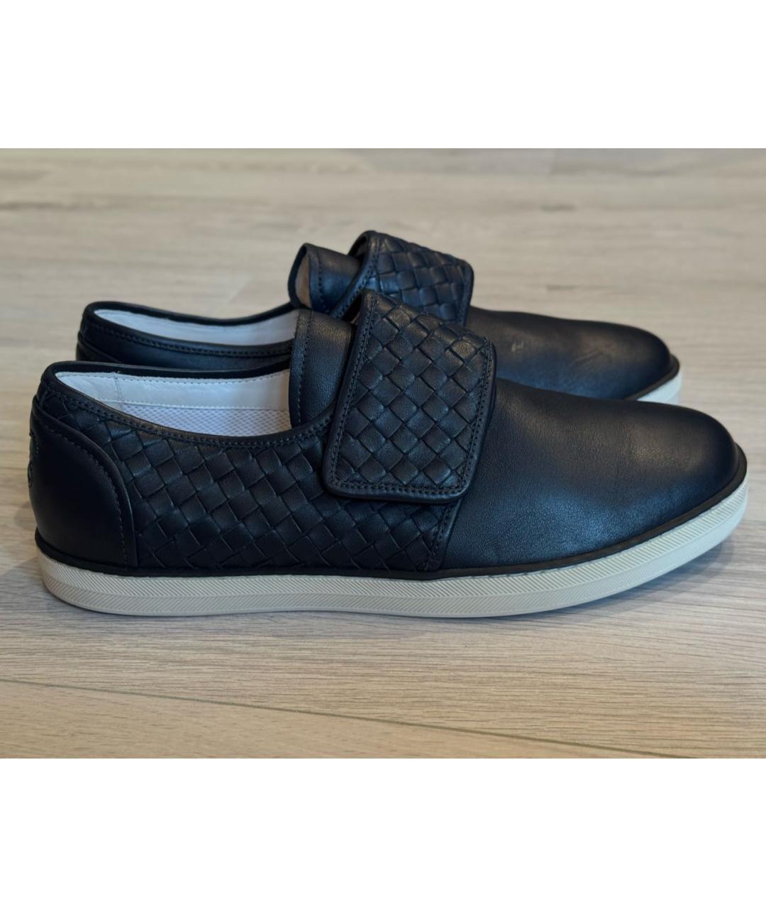 BOTTEGA VENETA Темно-синие кожаные лоферы, фото 6