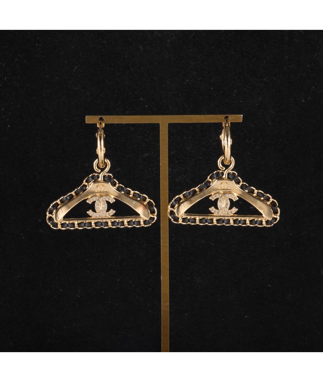 CHANEL Золотые серьги, фото 7