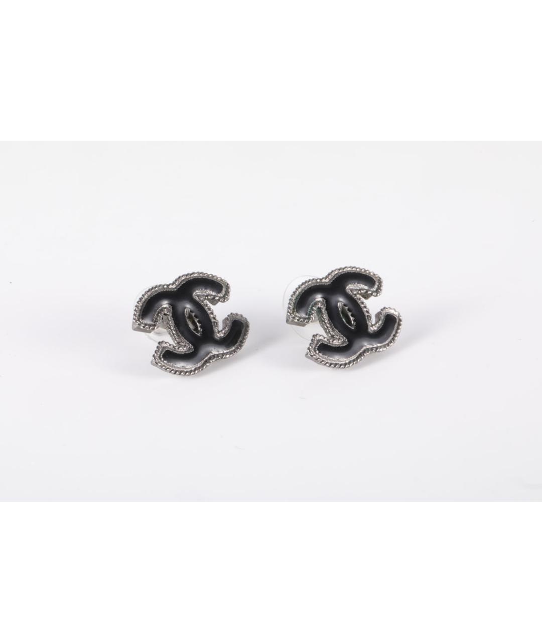 CHANEL Черные серьги, фото 2