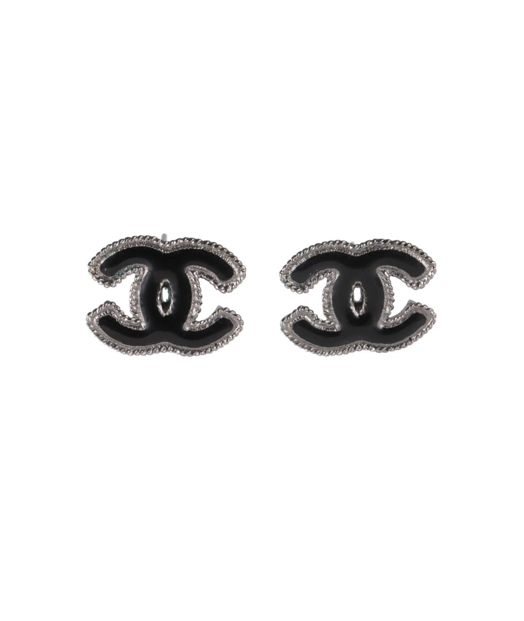 CHANEL Черные серьги, фото 1