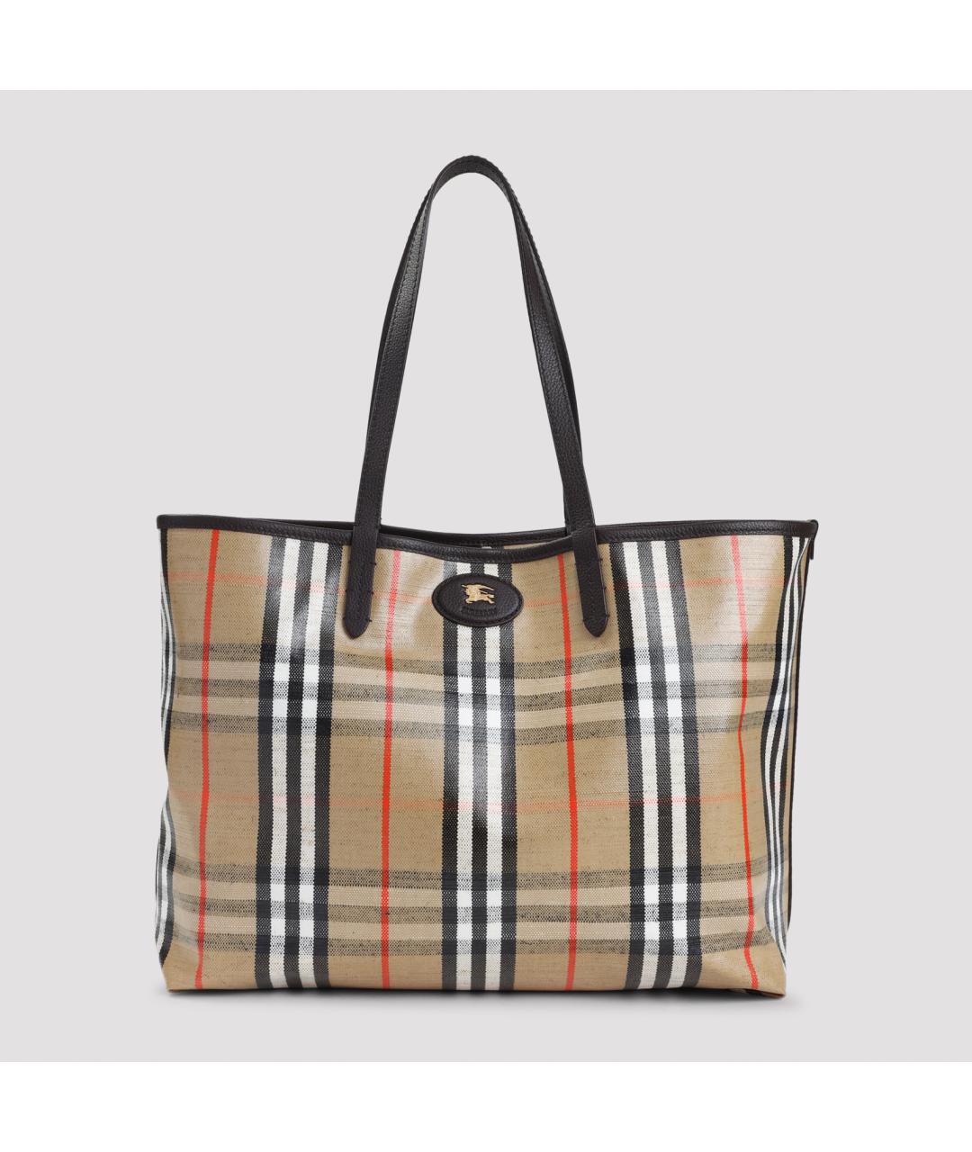 BURBERRY Бежевая хлопковая сумка тоут, фото 2