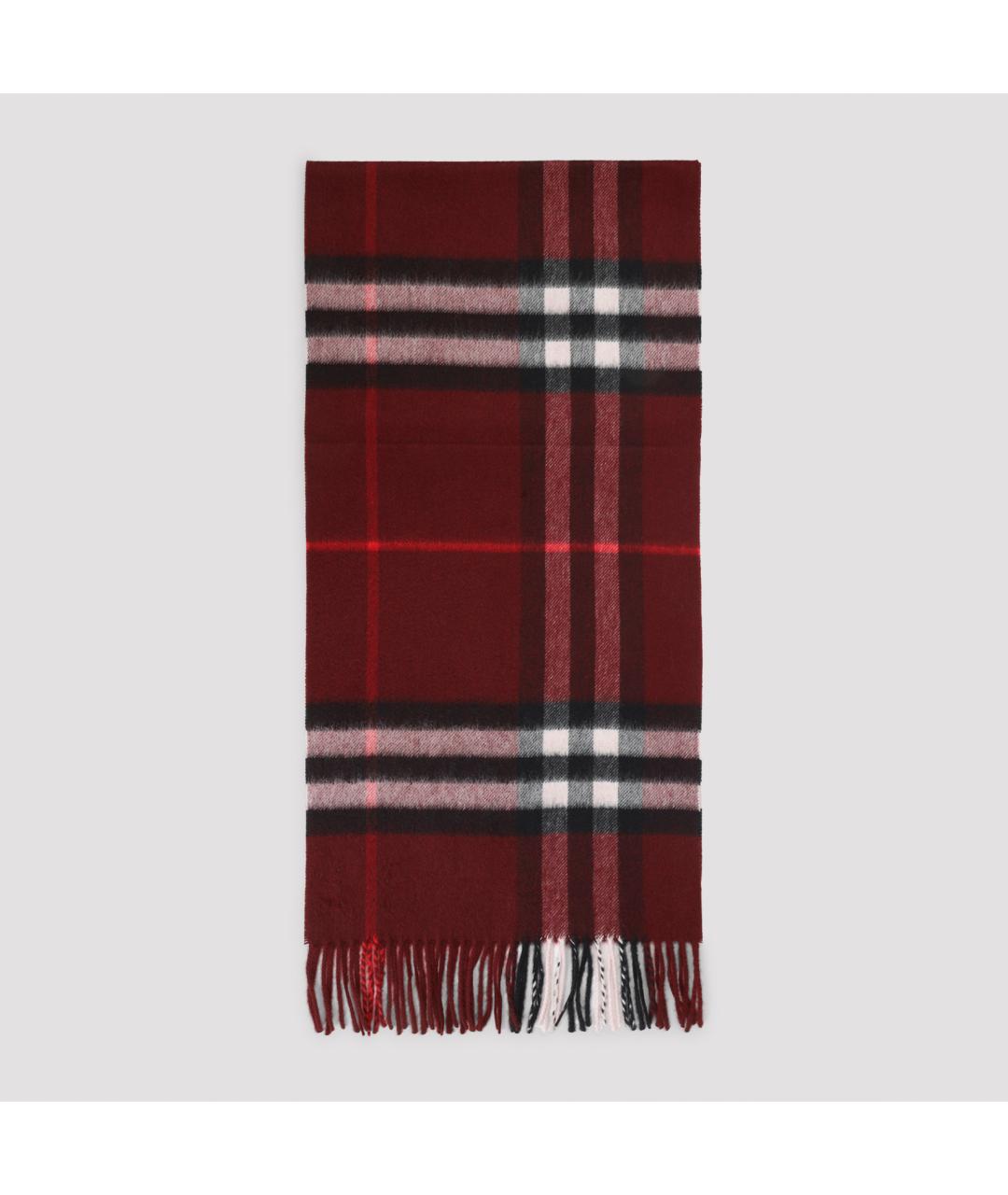 BURBERRY Красный кашемировый шарф, фото 3