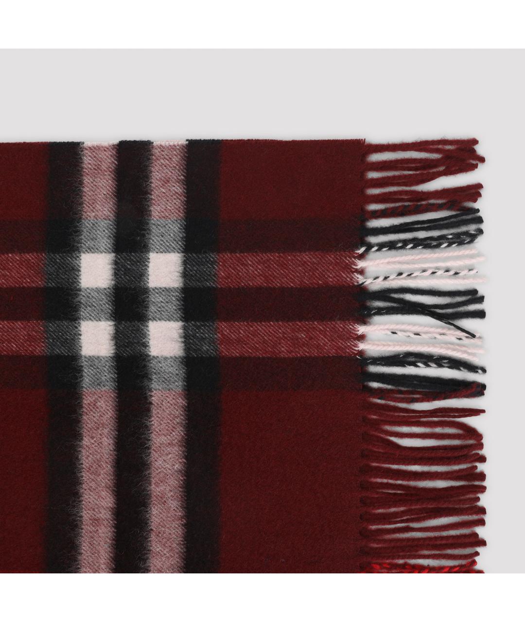 BURBERRY Красный кашемировый шарф, фото 4
