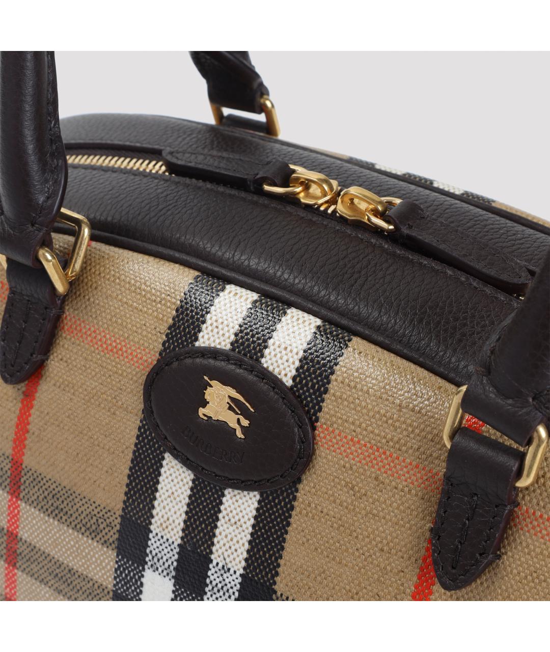 BURBERRY Бежевая хлопковая сумка тоут, фото 5
