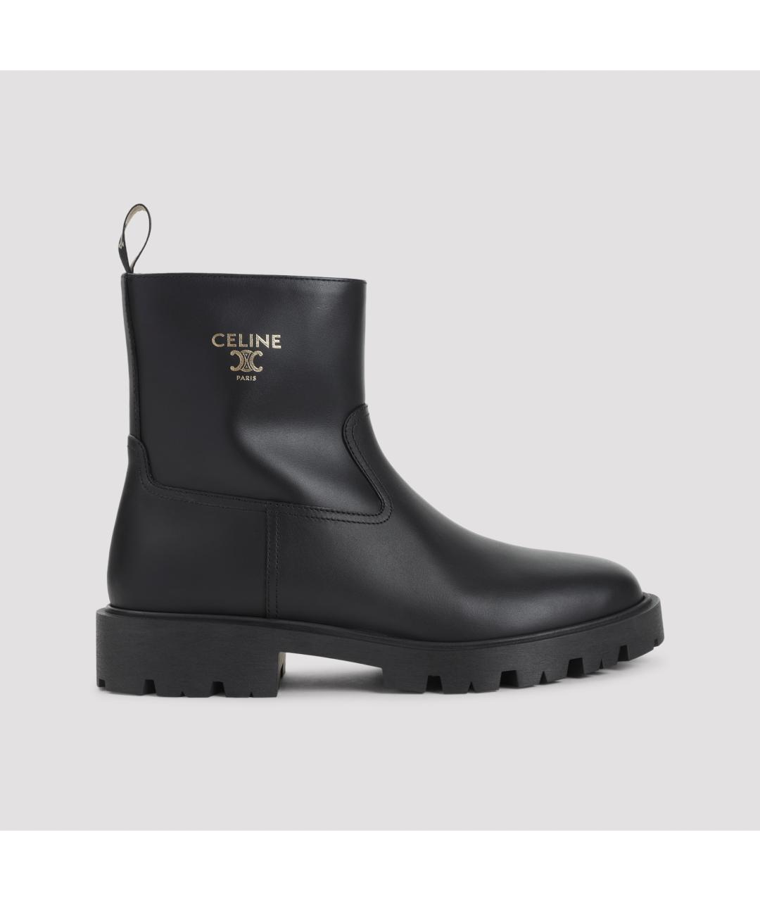 CELINE Черные кожаные ботинки, фото 3