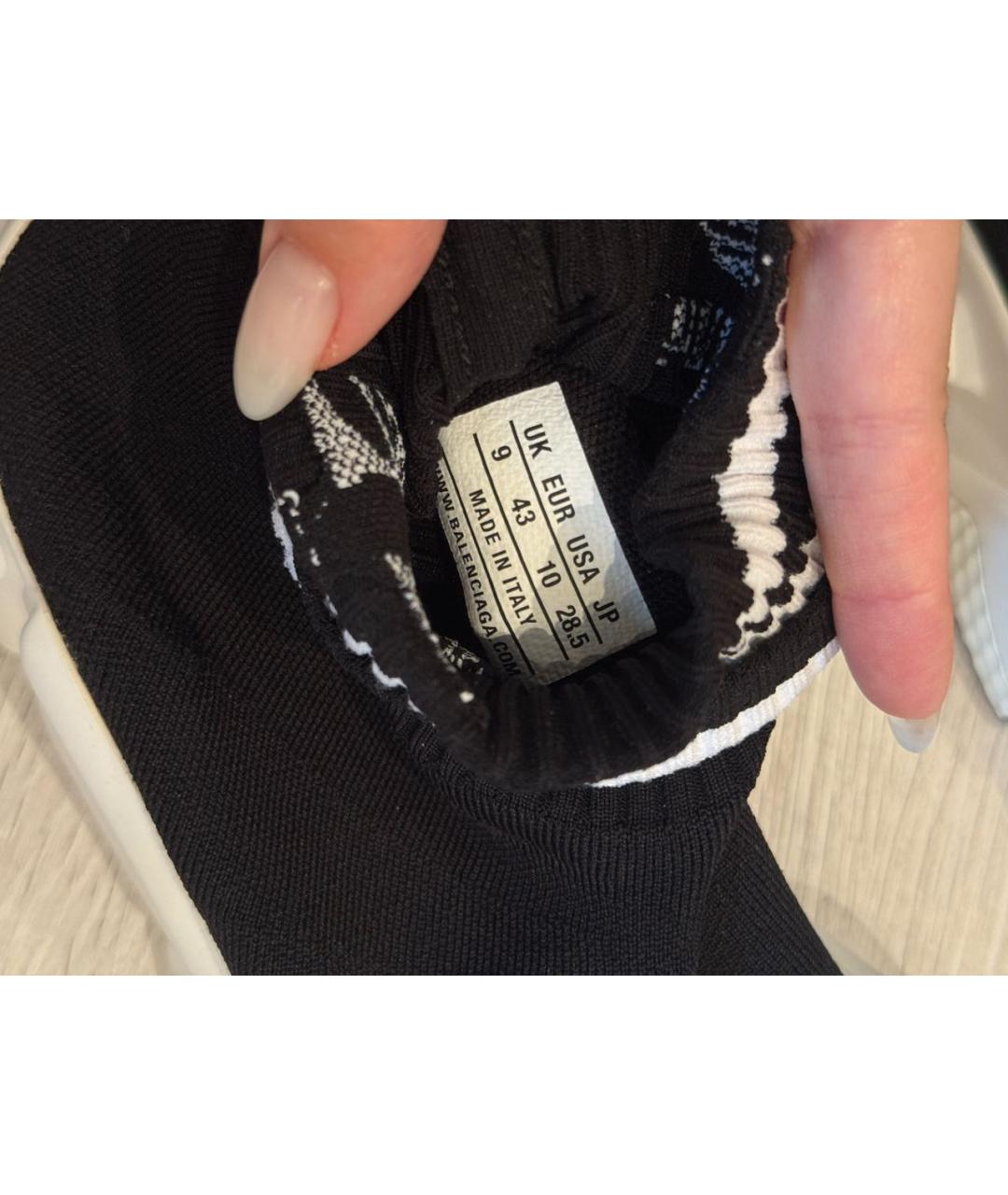 BALENCIAGA Черные текстильные высокие кроссовки / кеды, фото 6