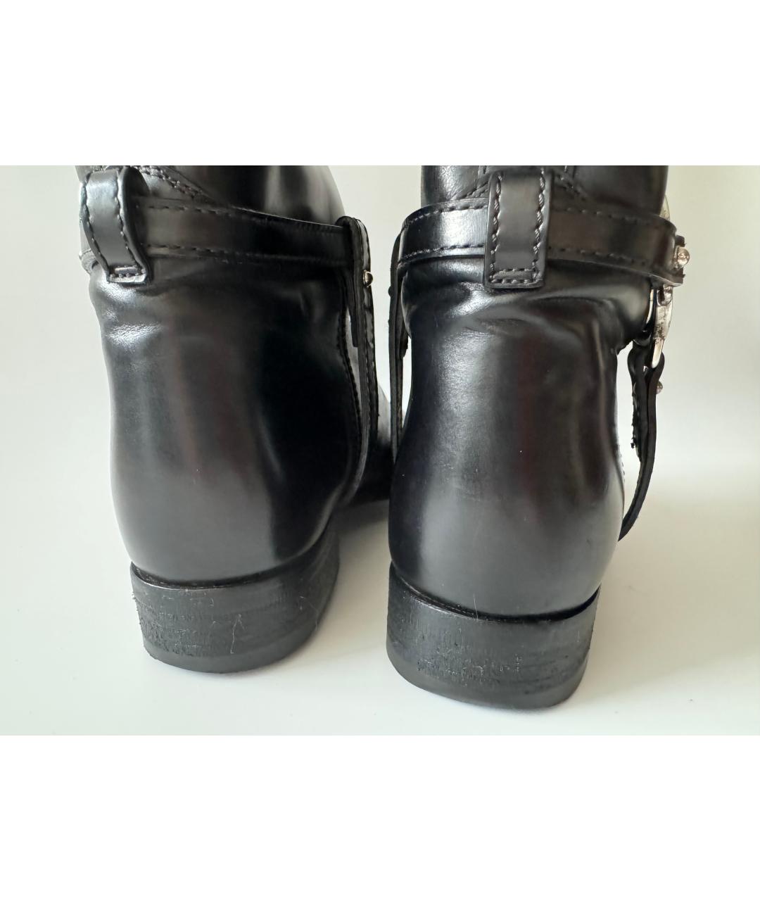 GUCCI Черные кожаные сапоги, фото 4