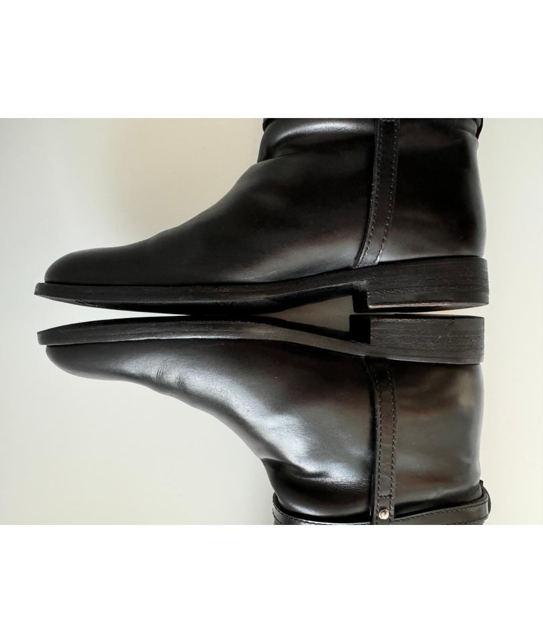 GUCCI Черные кожаные сапоги, фото 7