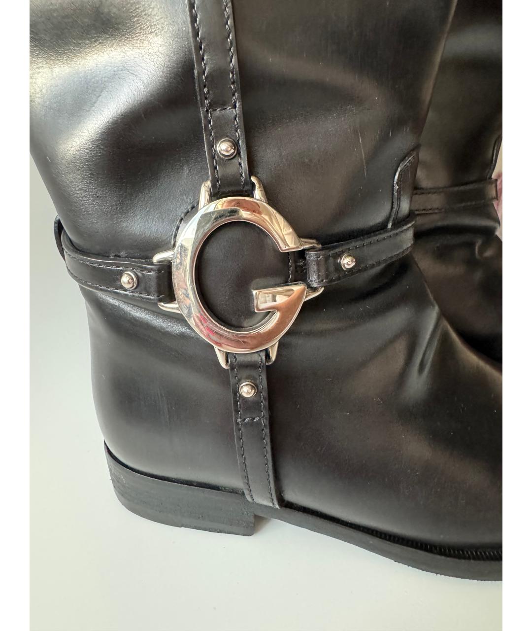 GUCCI Черные кожаные сапоги, фото 8