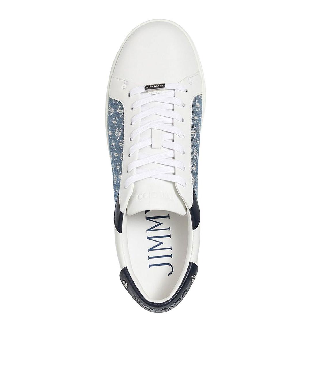 JIMMY CHOO Белые кожаные кеды, фото 3