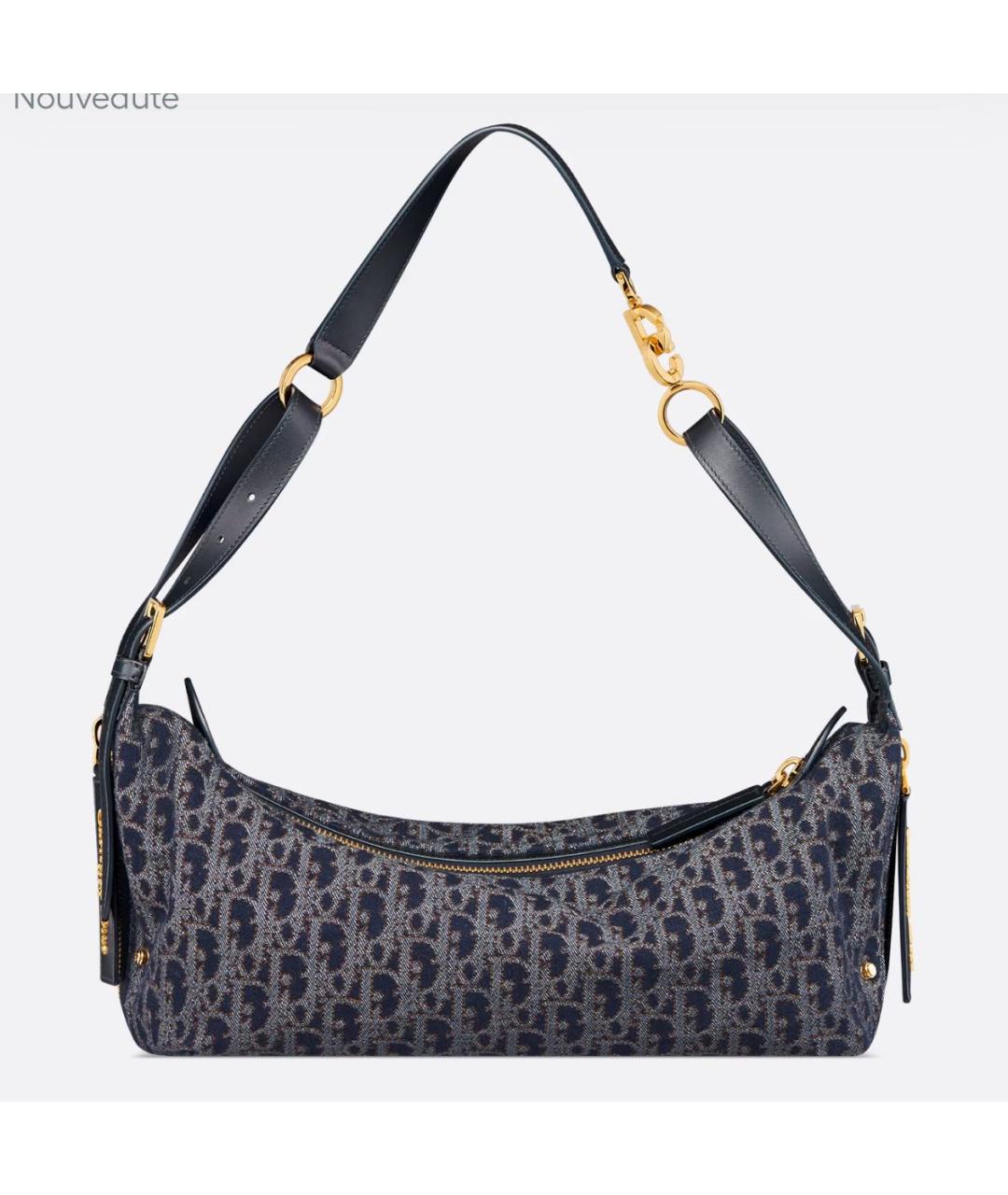 CHRISTIAN DIOR Синяя сумка тоут, фото 3