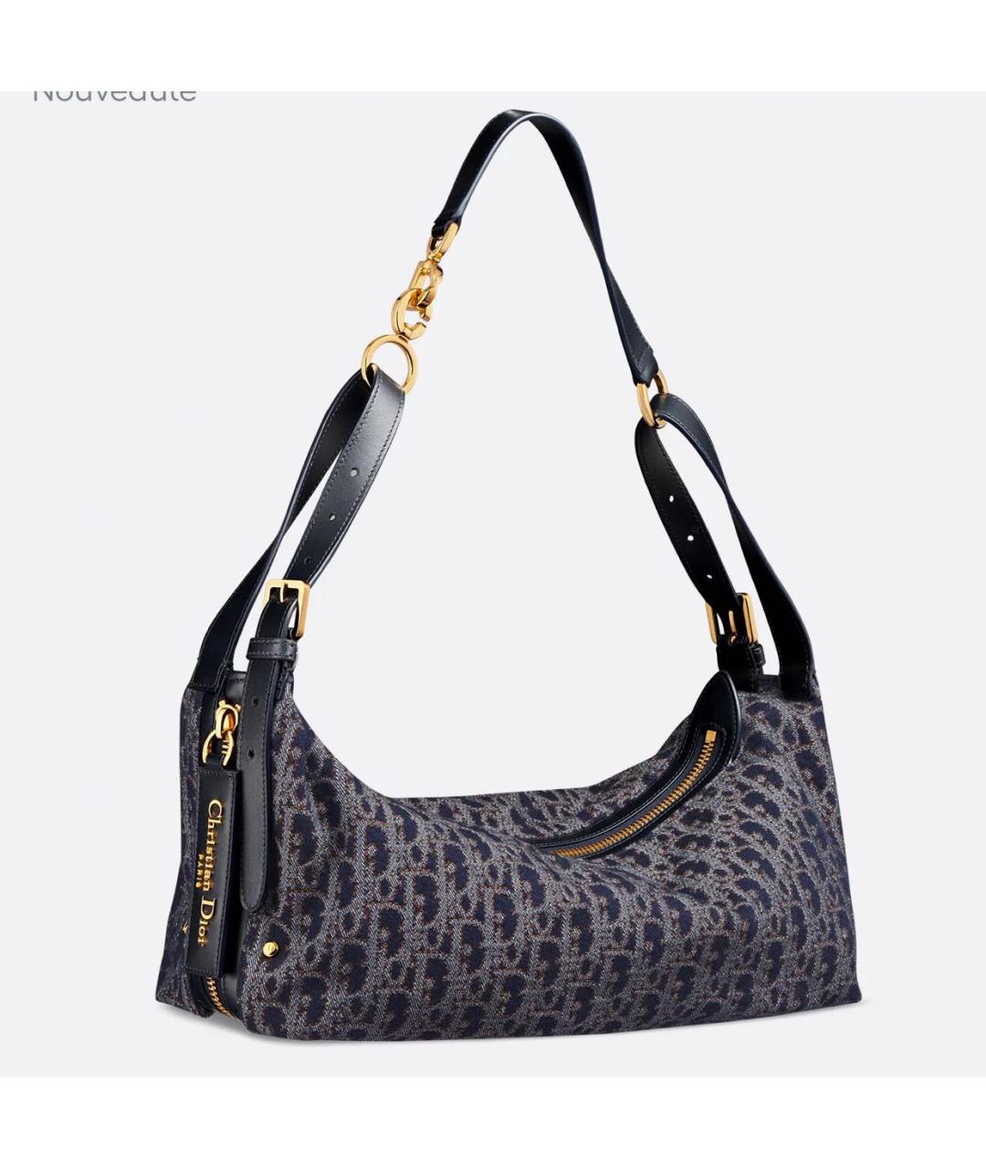 CHRISTIAN DIOR Синяя сумка тоут, фото 4