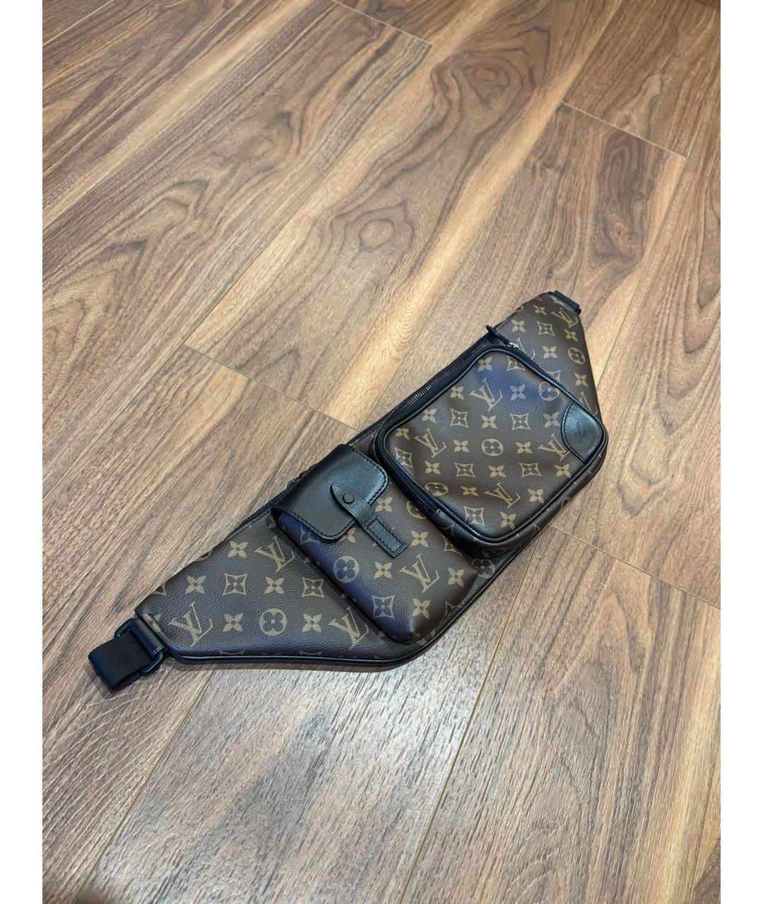 LOUIS VUITTON Коричневая кожаная сумка на плечо, фото 5