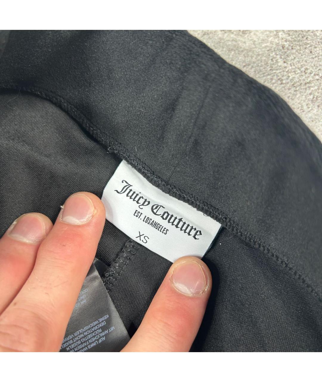 JUICY COUTURE Черные полиэстеровые спортивные брюки и шорты, фото 3