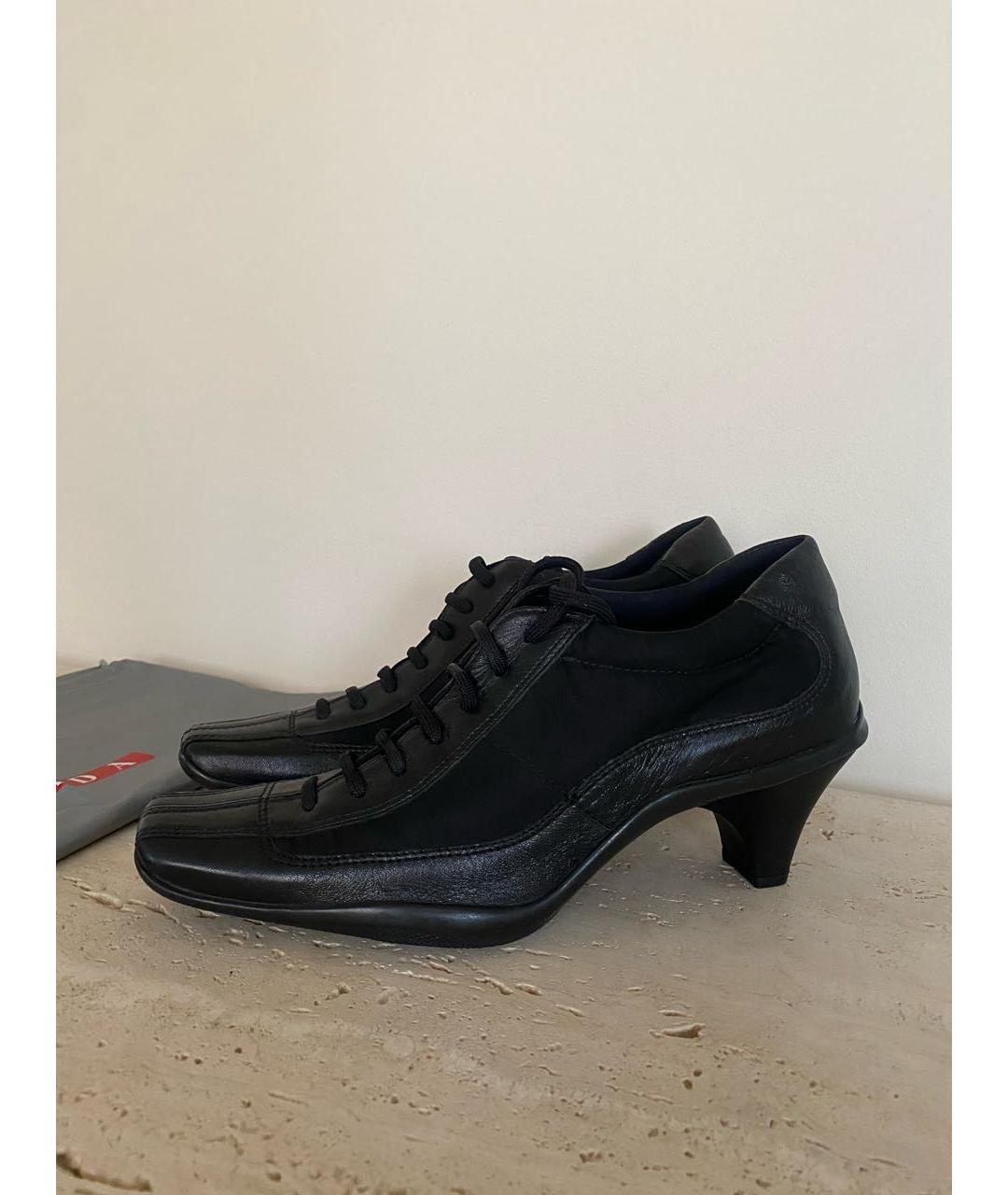 PRADA Черные кожаные ботильоны, фото 8