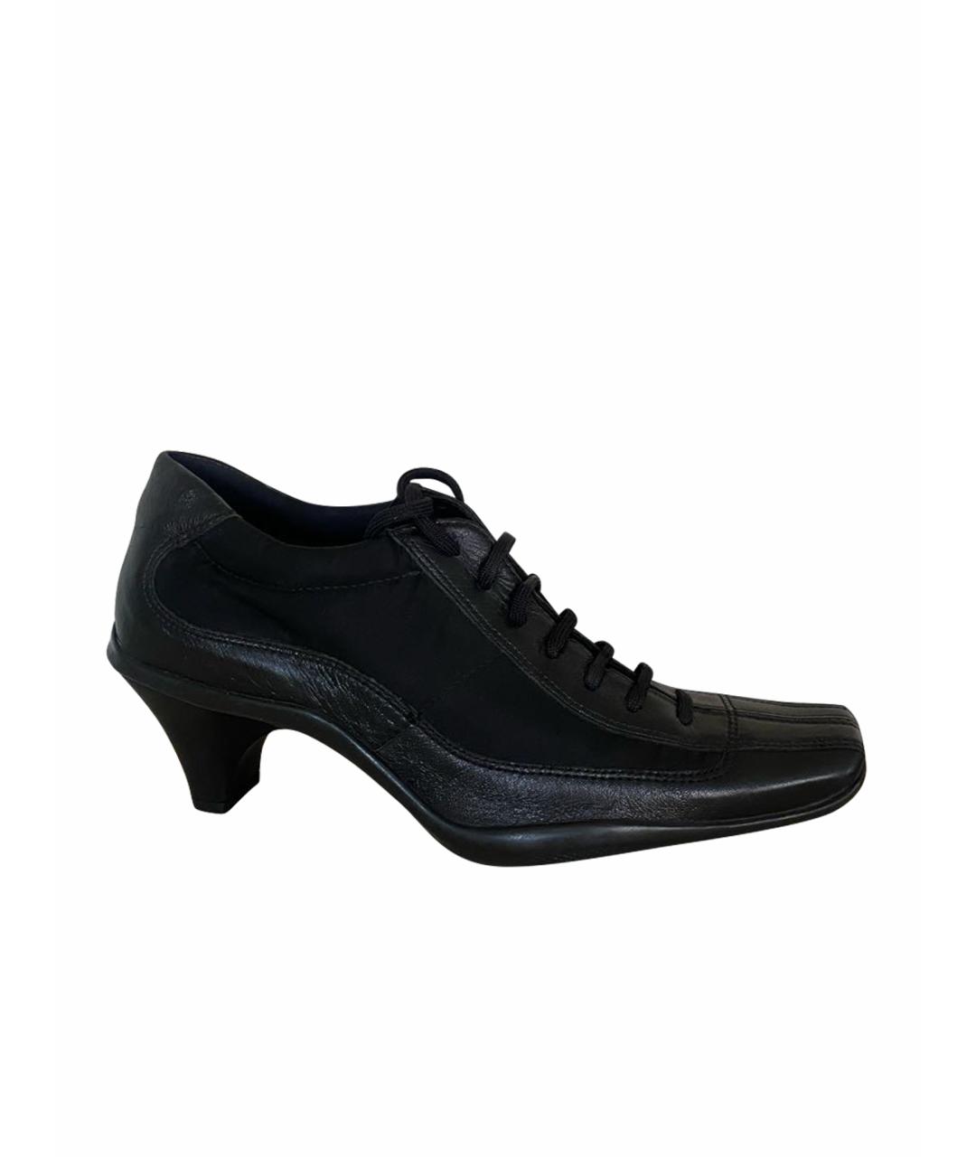 PRADA Черные кожаные ботильоны, фото 1