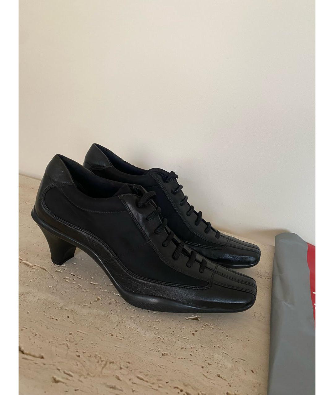 PRADA Черные кожаные ботильоны, фото 5