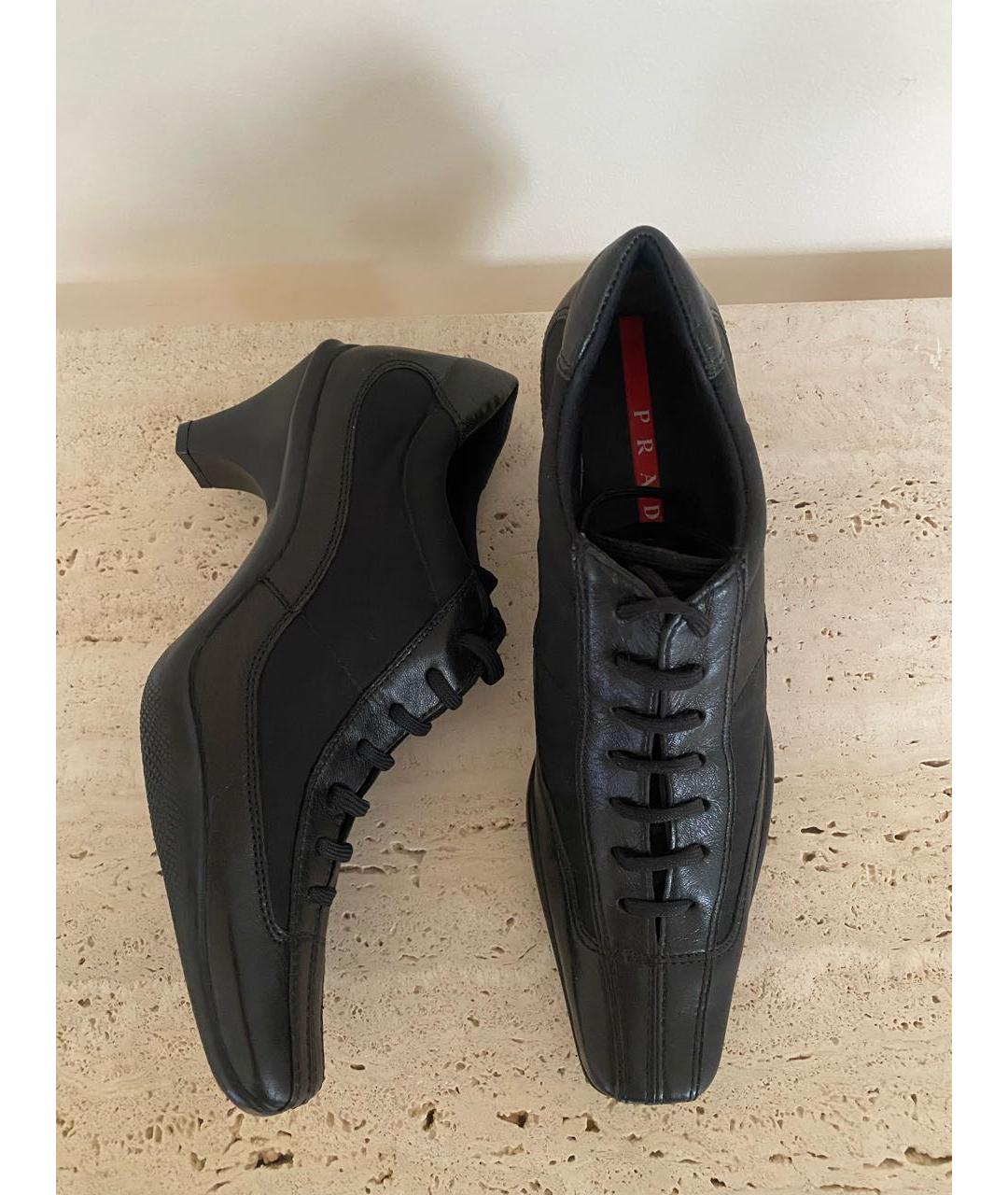 PRADA Черные кожаные ботильоны, фото 2