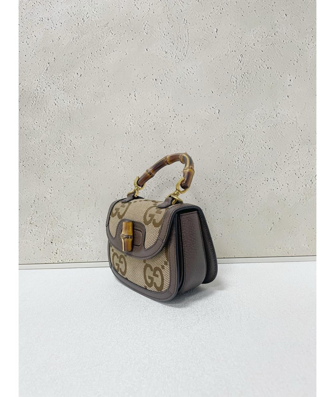 GUCCI Бежевая деним сумка тоут, фото 3