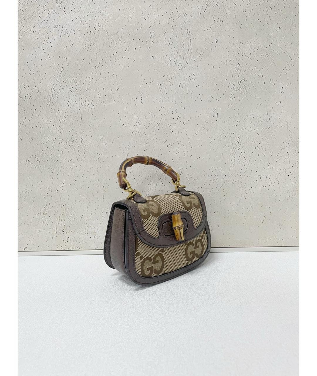 GUCCI Бежевая деним сумка тоут, фото 4