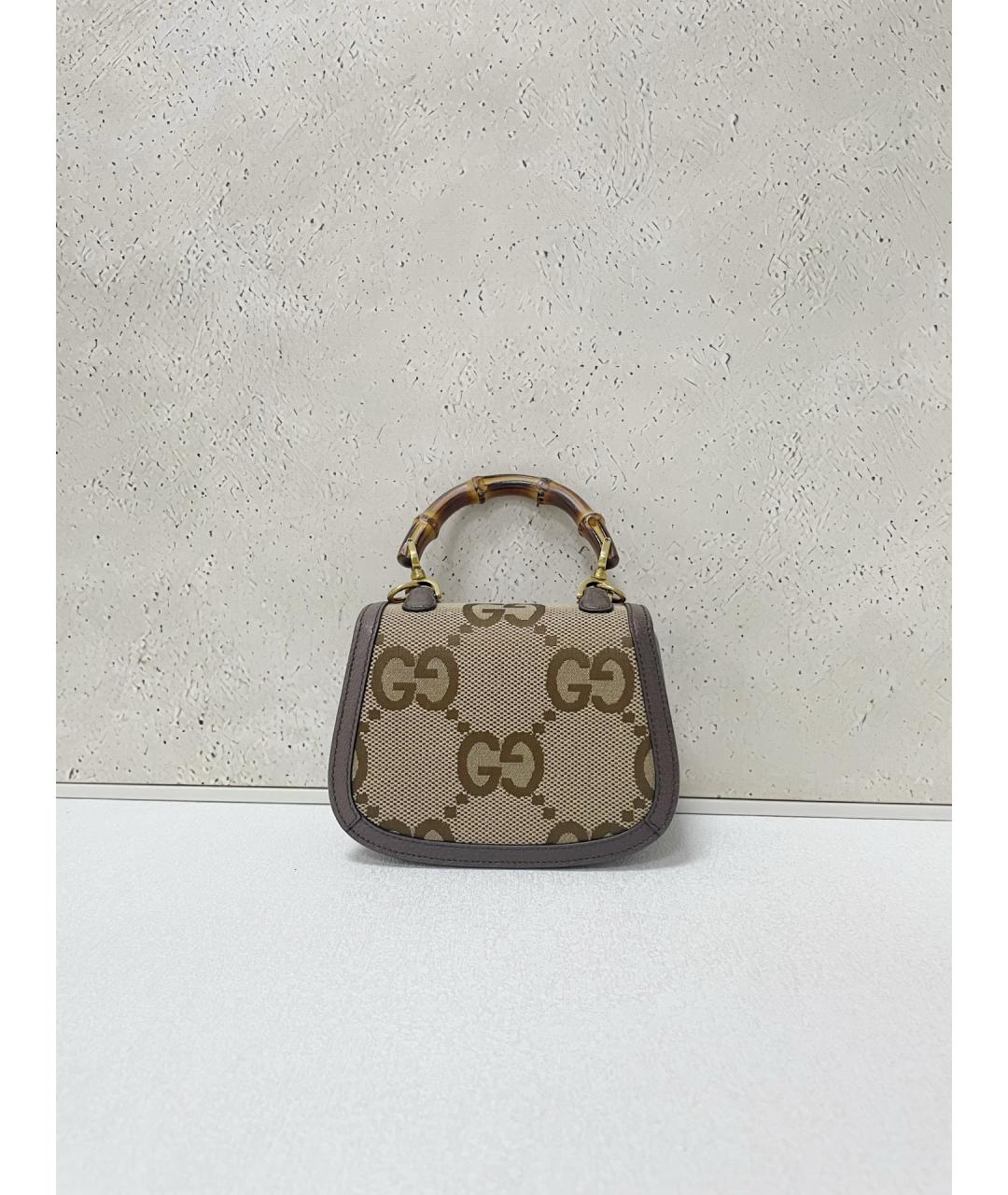 GUCCI Бежевая деним сумка тоут, фото 2