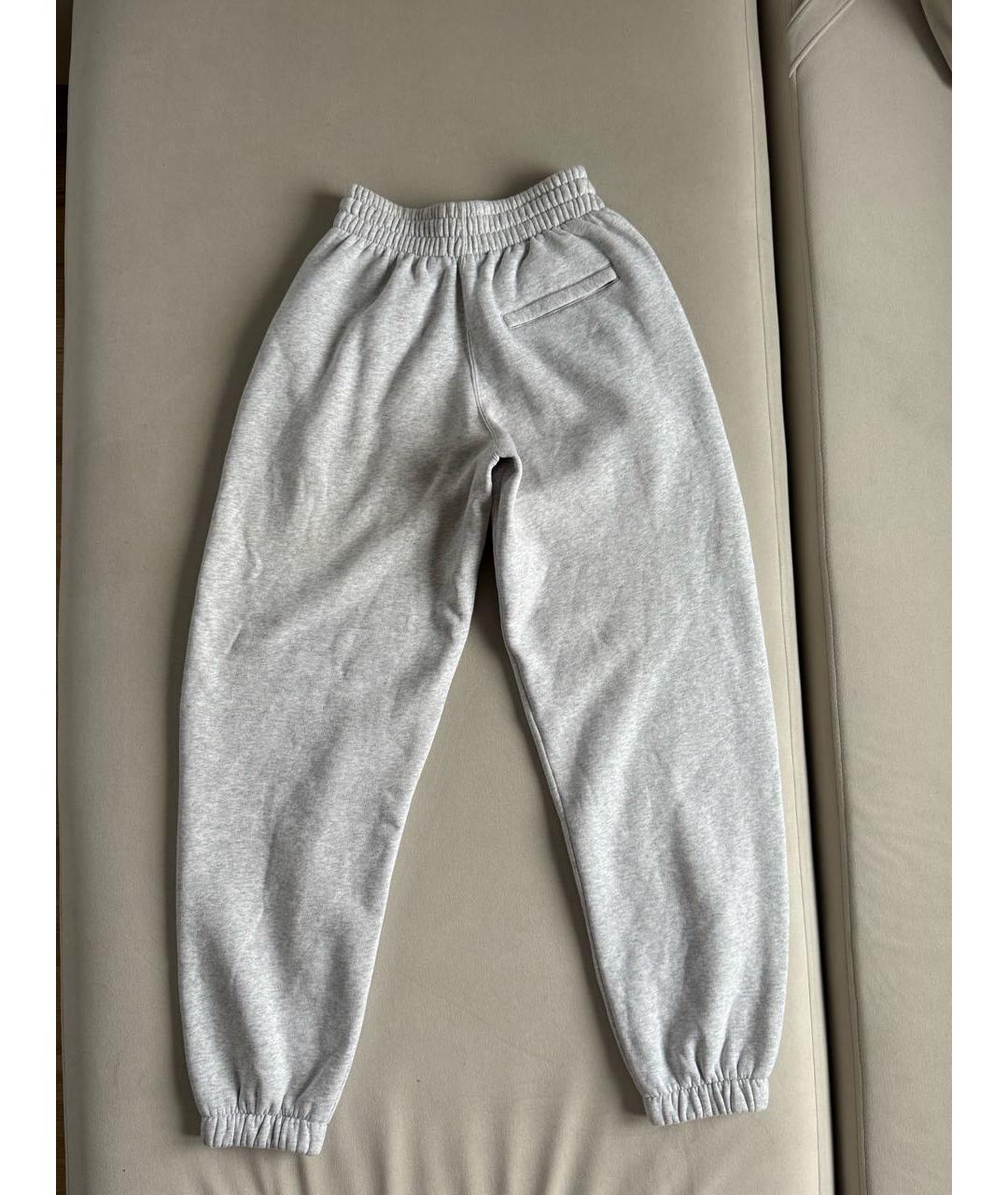 ALEXANDER WANG Серые хлопковые спортивные брюки и шорты, фото 2